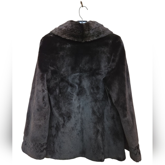 Musi Women's Black Stephanie  Fur Coat Size 8 - Picture 3 of 7